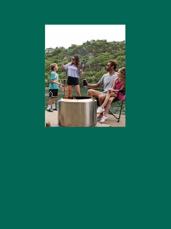 a family celebrating summer.